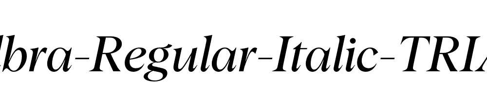 Albra-Regular-Italic-TRIAL