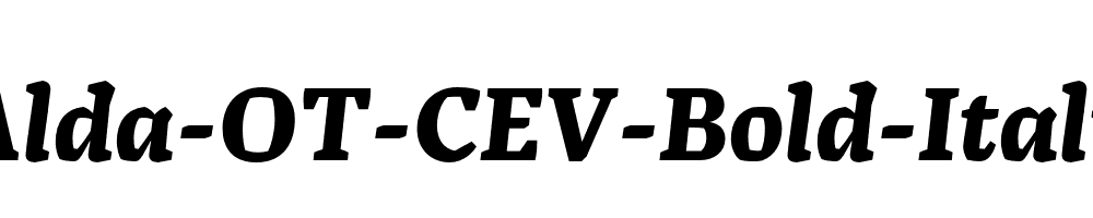 Alda-OT-CEV-Bold-Italic