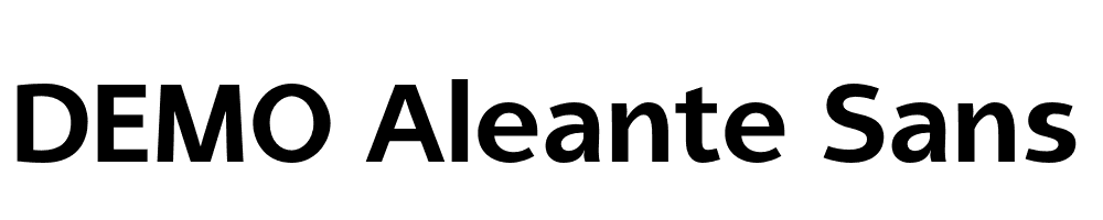 FSP DEMO Aleante Sans Bold