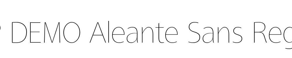 FSP DEMO Aleante Sans Regular