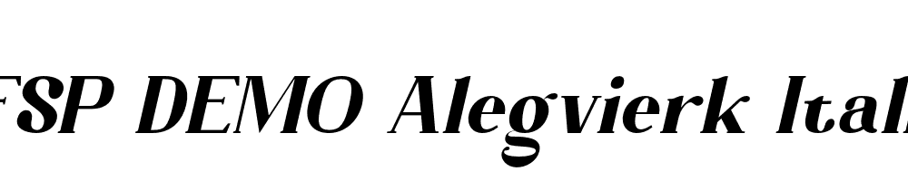 FSP DEMO Alegvierk Italic