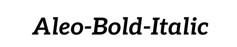 Aleo-Bold-Italic