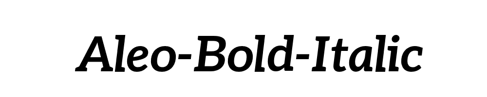 Aleo-Bold-Italic