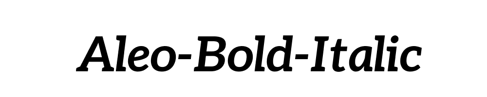 Aleo-Bold-Italic