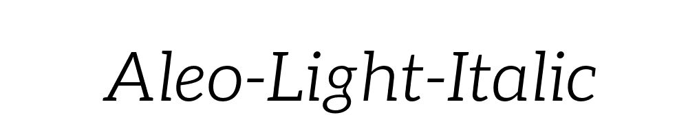 Aleo-Light-Italic