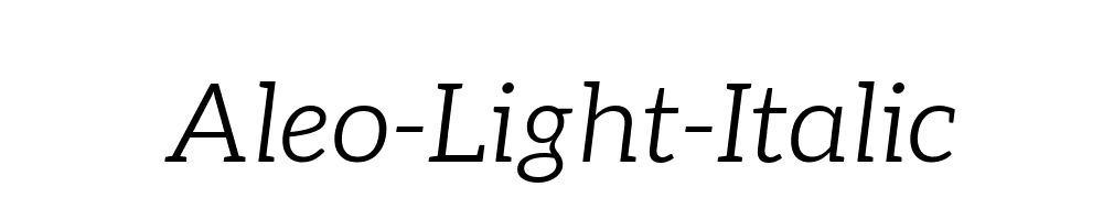 Aleo-Light-Italic