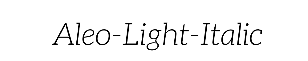 Aleo-Light-Italic