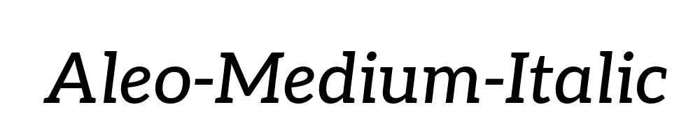 Aleo-Medium-Italic