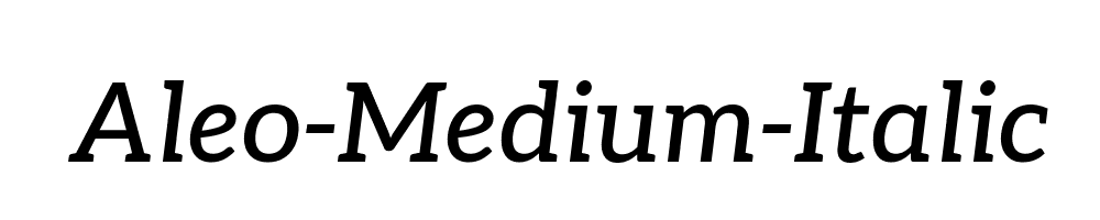 Aleo-Medium-Italic