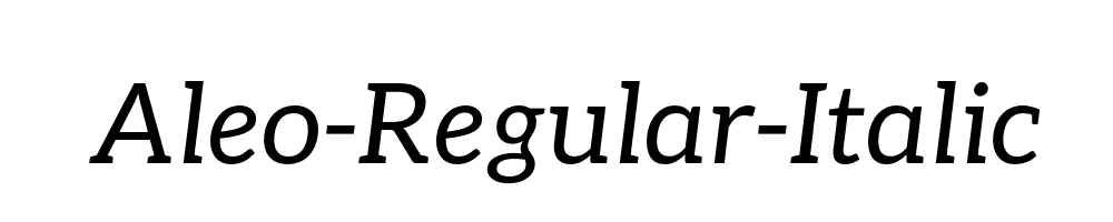 Aleo-Regular-Italic