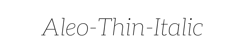 Aleo-Thin-Italic