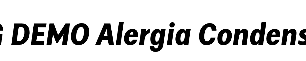  DEMO Alergia Condensed Bold Italic