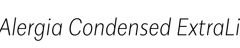  DEMO Alergia Condensed ExtraLight Italic