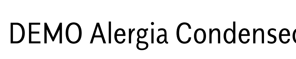  DEMO Alergia Condensed Light Regular