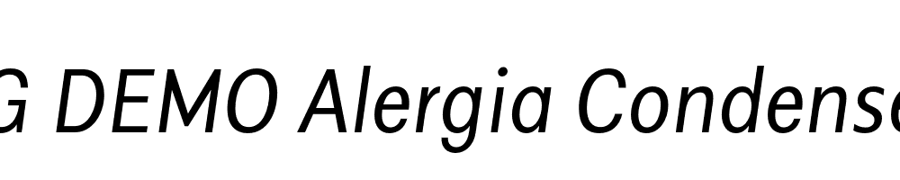  DEMO Alergia Condensed Light Italic