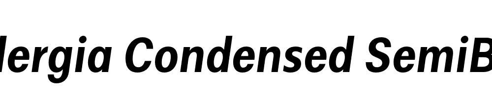  DEMO Alergia Condensed SemiBold Italic