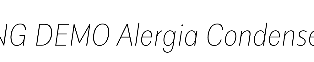  DEMO Alergia Condensed Thin Italic