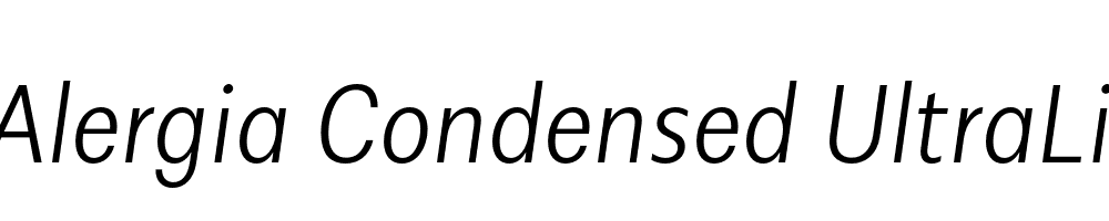  DEMO Alergia Condensed UltraLight Italic