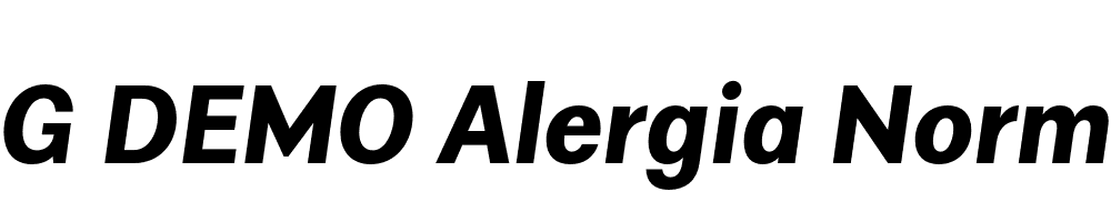  DEMO Alergia Normal Bold Italic