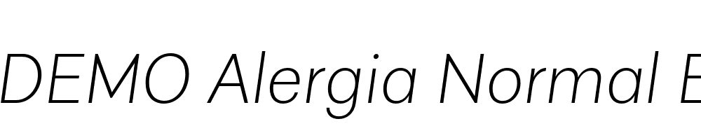  DEMO Alergia Normal ExtraLight Italic