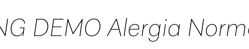  DEMO Alergia Normal Thin Italic