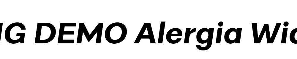  DEMO Alergia Wide Bold Italic