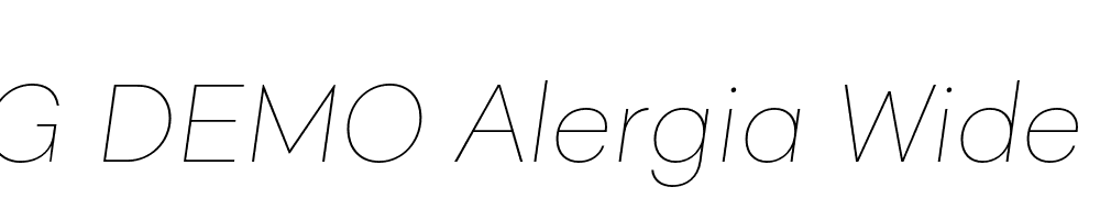  DEMO Alergia Wide Hairline Italic