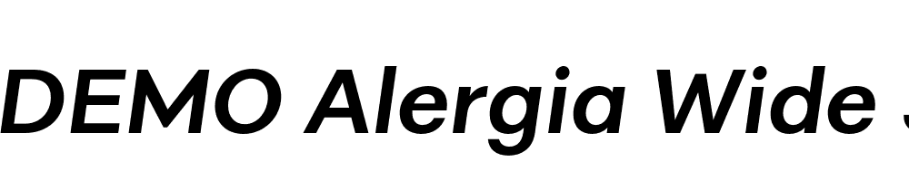  DEMO Alergia Wide SemiBold Italic