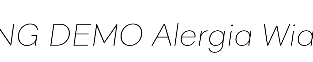  DEMO Alergia Wide Thin Italic