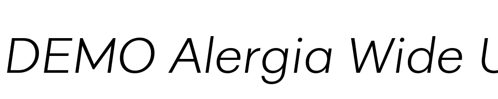  DEMO Alergia Wide UltraLight Italic