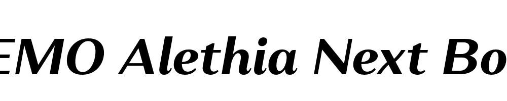 FSP DEMO Alethia Next Bold Italic