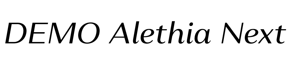 FSP DEMO Alethia Next Italic