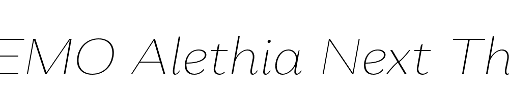 FSP DEMO Alethia Next Thin Italic