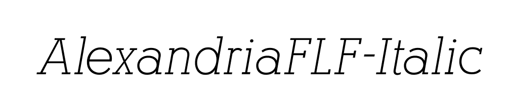 AlexandriaFLF-Italic