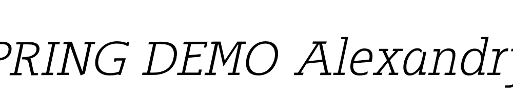  DEMO Alexandrya Italic