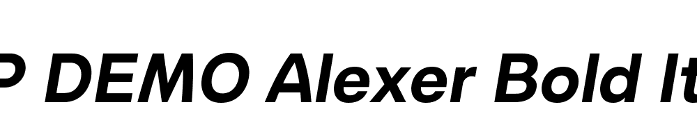 FSP DEMO Alexer Bold Italic