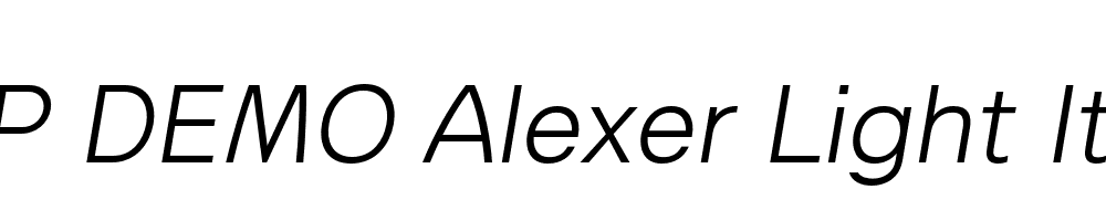 FSP DEMO Alexer Light Italic