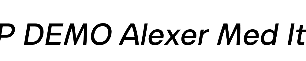 FSP DEMO Alexer Med Italic