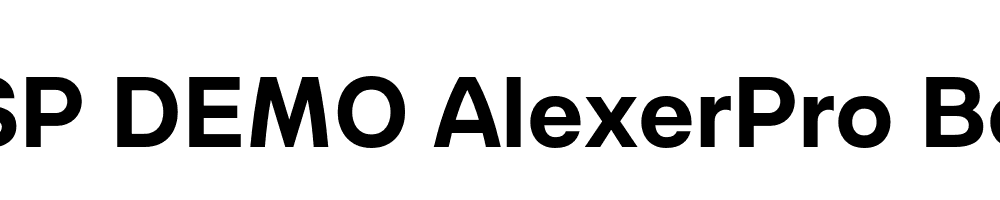 FSP DEMO AlexerPro Bold