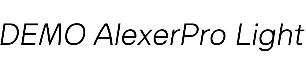 FSP DEMO AlexerPro Light Italic