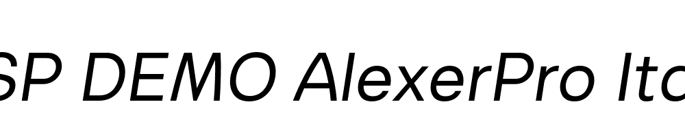 FSP DEMO AlexerPro Italic