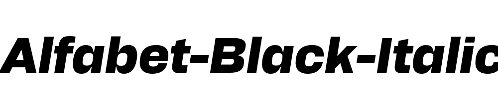 Alfabet-Black-Italic