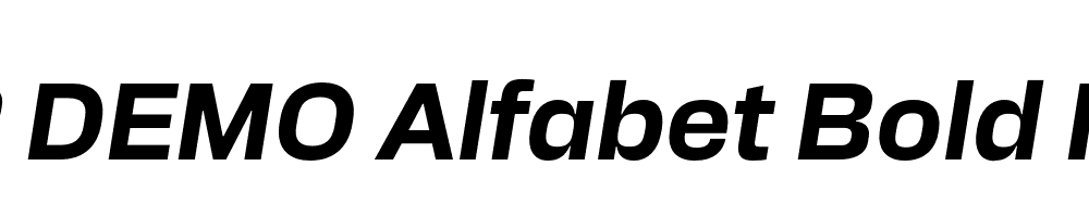 FSP DEMO Alfabet Bold Italic