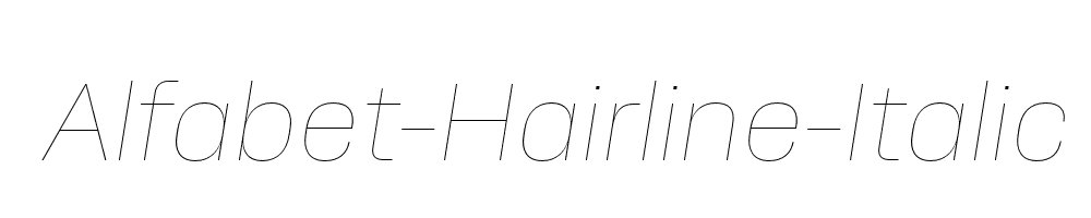 Alfabet-Hairline-Italic