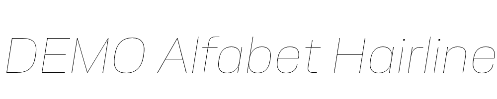 FSP DEMO Alfabet Hairline Italic