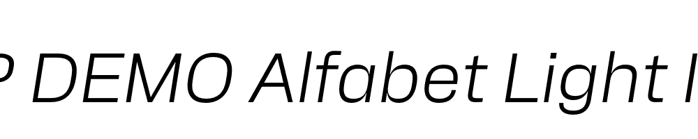 FSP DEMO Alfabet Light Italic