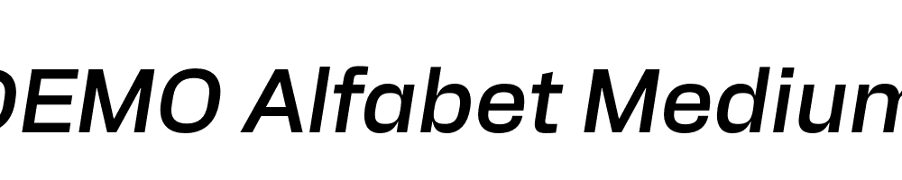 FSP DEMO Alfabet Medium Italic