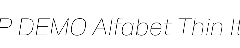 FSP DEMO Alfabet Thin Italic