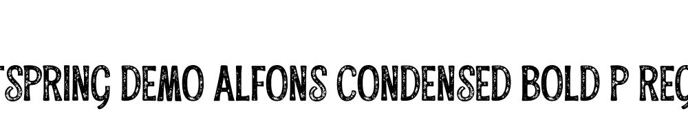  DEMO Alfons Condensed Bold P Regular