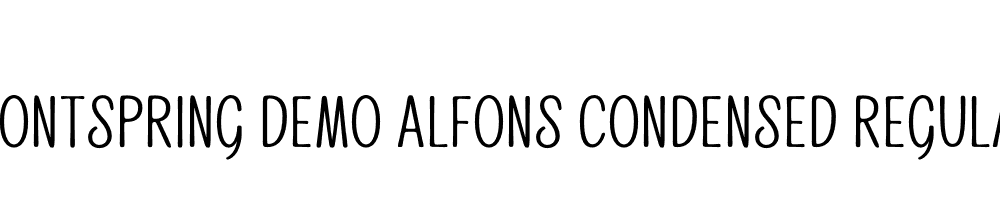  DEMO Alfons Condensed Regular